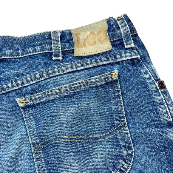 Vintage Lee Men’s Denim Jeans 36 x 30 80’s 90’s Retro Faded Distressed Lee Jeans - Picture 4 of 7